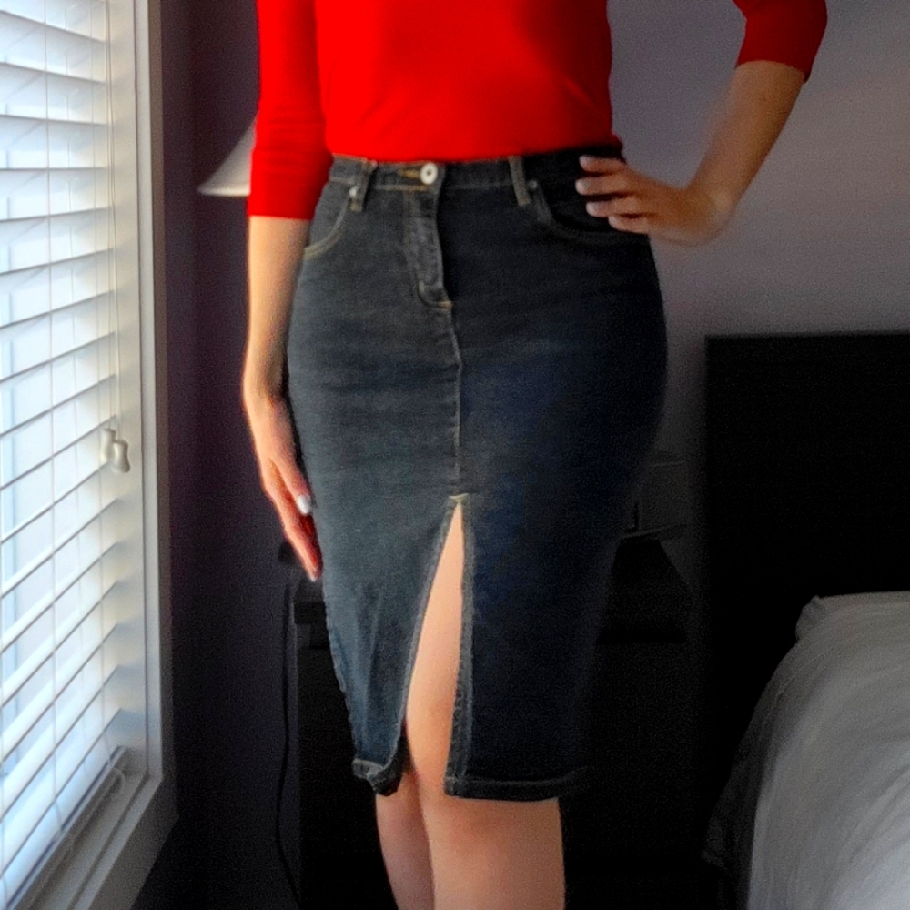 Buffalo Jeans dark denim pencil skirt